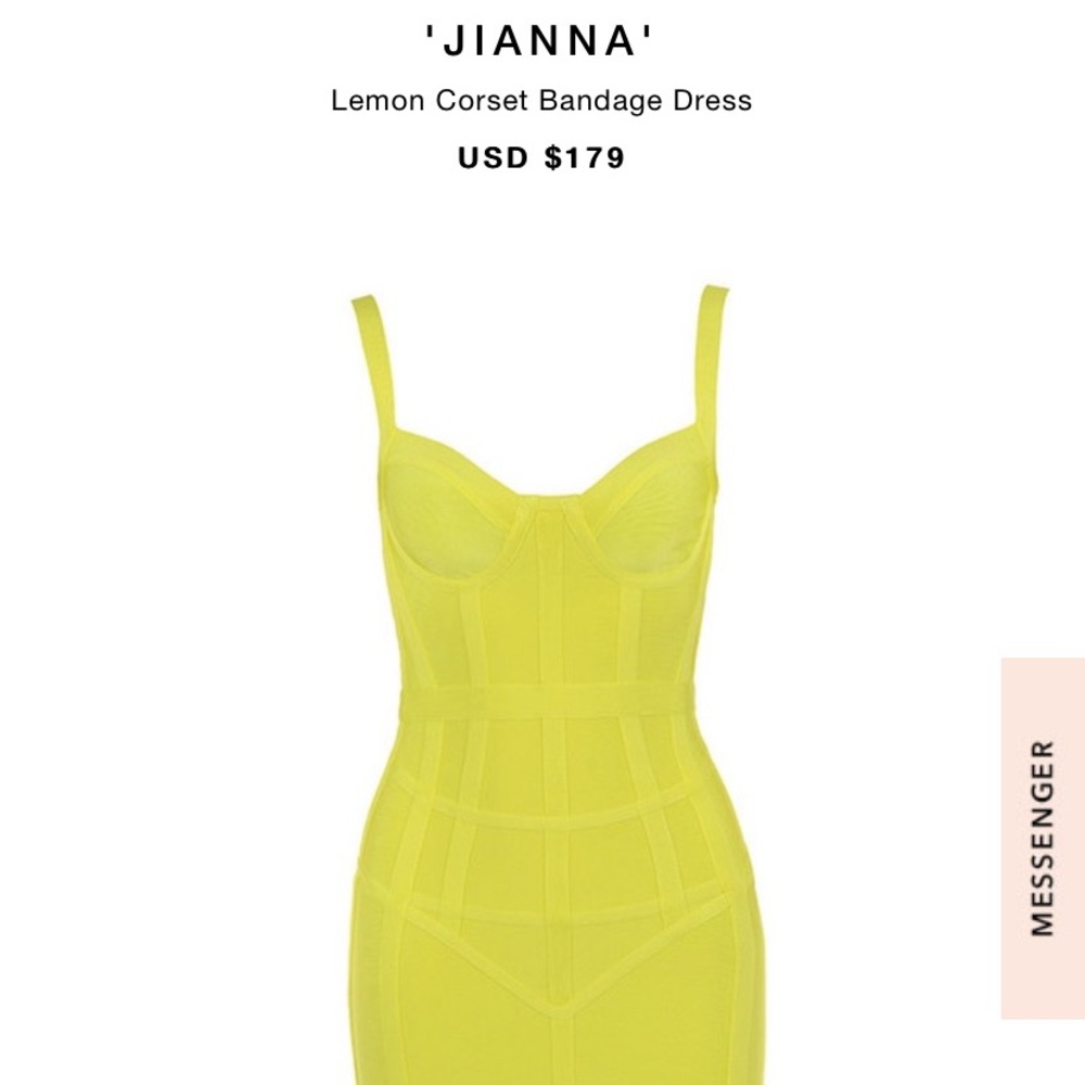 lemon house of CB bandage dress